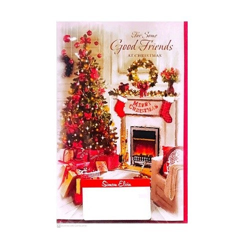 Front - Simon Elvin Good Friend Christmas Card (Pack of 6)