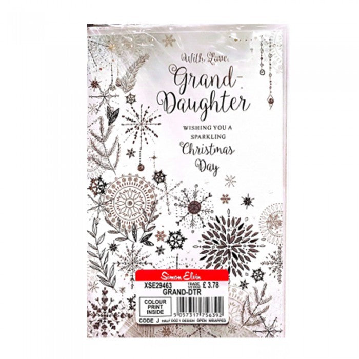 Front - Simon Elvin With Love Grand And Daughter Christmas Card (Pack of 6)
