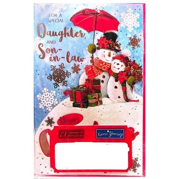 Front - Simon Elvin For A Special Daughter And Son In Law Christmas Card (Pack of 6)