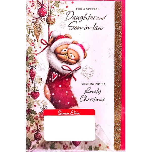 Front - Simon Elvin For A Special Daughter And Son In Law Christmas Card (Pack of 6)