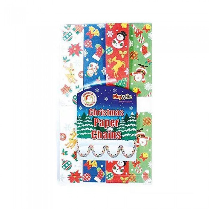 Front - Playwrite Paper Chain Christmas Decoration (Pack of 100)