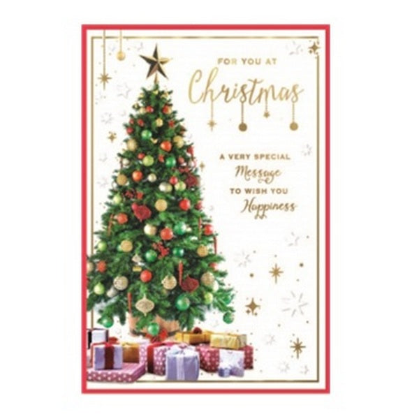 Front - Simon Elvin Christmas Tree Greetings Card (Pack of 6)