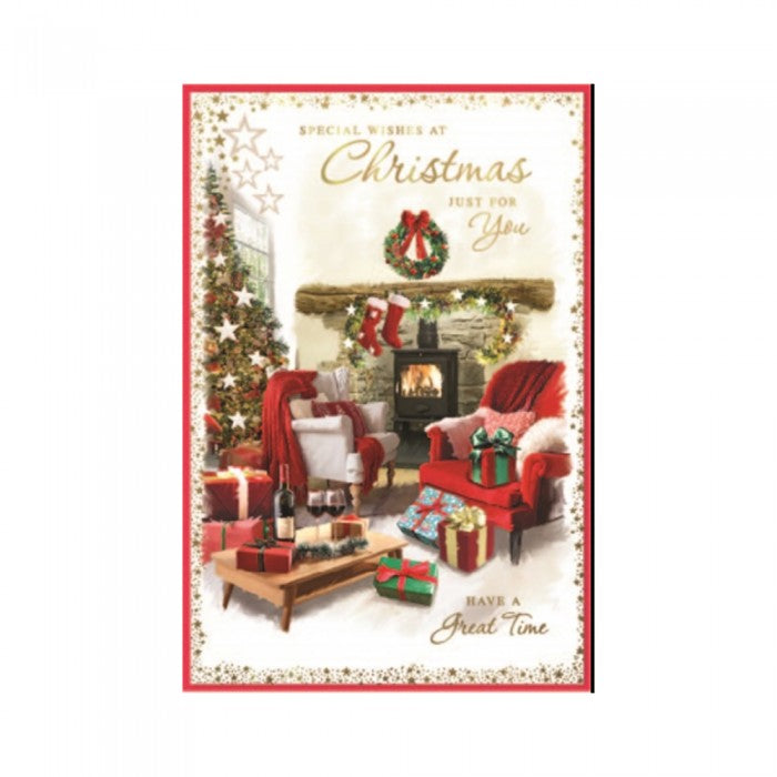 Front - Simon Elvin Just For You Christmas Greetings Card (Pack of 6)