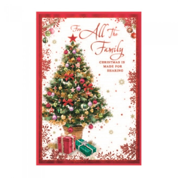 Front - Simon Elvin Christmas Is Made For Sharing Greetings Card (Pack of 6)