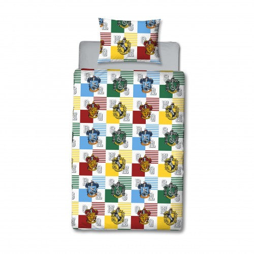 Front - Harry Potter Hogwarts Houses Duvet Cover Set