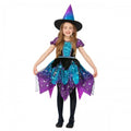 Front - Smiffys Girls Deluxe Moon & Stars Light Up Witch Costume