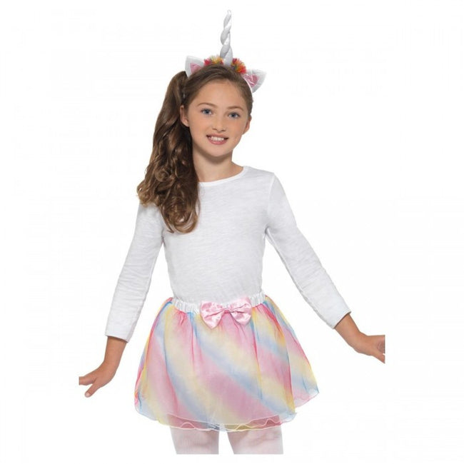 Front - Smiffys Girls Unicorn Costume Set
