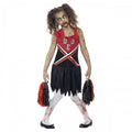 Front - Smiffys Girls Zombie Cheerleader Costume Set
