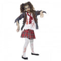Front - Smiffys Childrens/Kids Zombie School Girl Costume Set