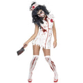 Front - Smiffys Womens/Ladies Zombie Nurse Halloween Costume Set