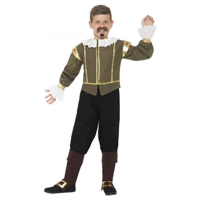 Front - Smiffys Boys Shakespeare Costume Set