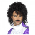 Front - Smiffys Mens 80s Musician Wig & Moustache