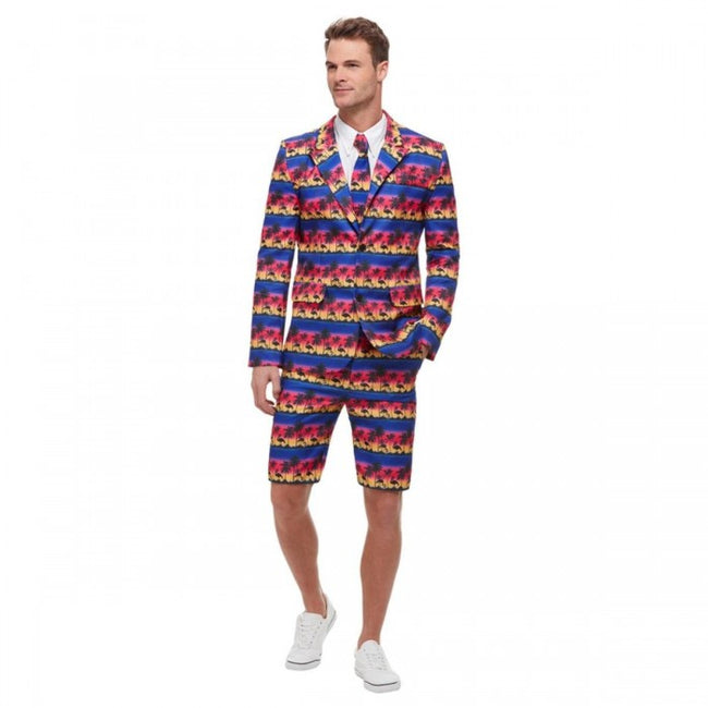 Front - Smiffys Mens Sunset Flamingo Costume Suit