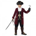 Front - Smiffys Boys Deluxe Pirate Captain Costume Set