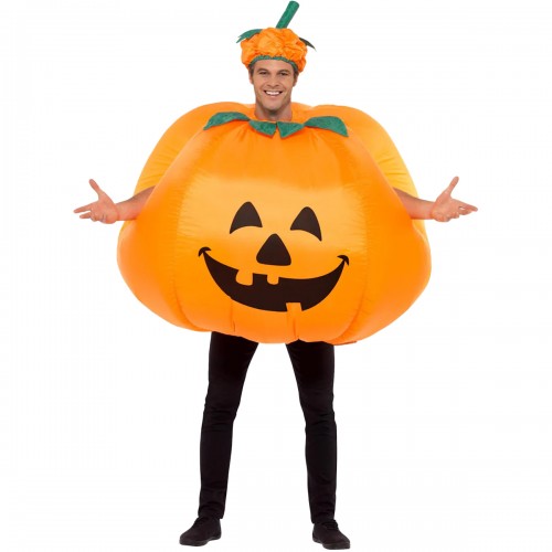 Front - Smiffys Unisex Adult Pumpkin Inflatable Costume Set