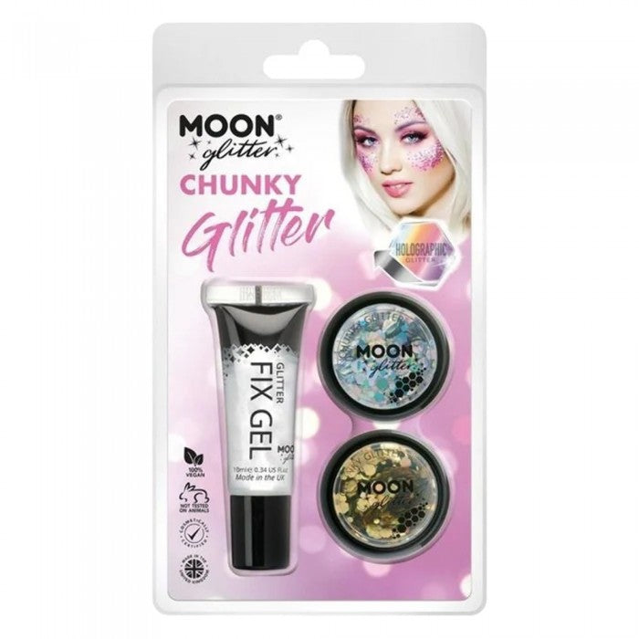 Front - Moon Glitter Chunky Holographic Glitter
