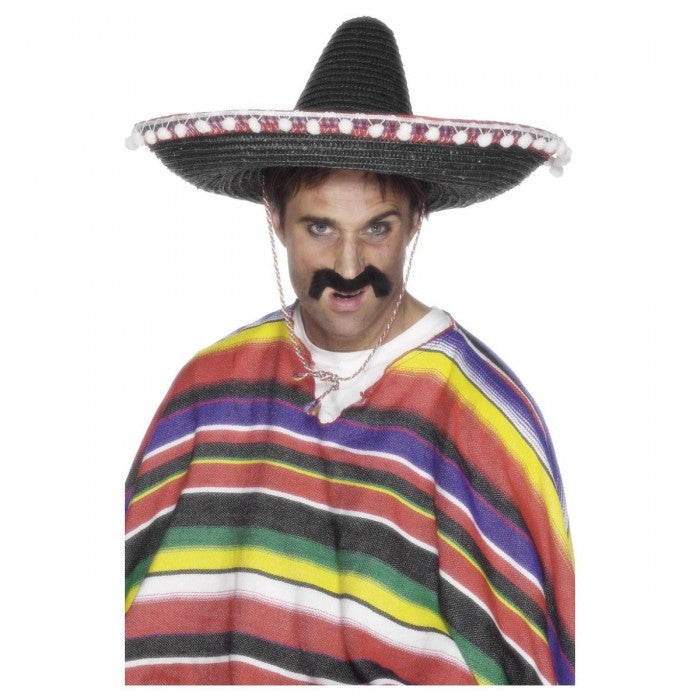 Front - Smiffys Mens Sombrero Straw Costume Hat