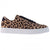Front - Superga Womens/Ladies 2843 Club S Leopard Print Cowhide Leather Trainers