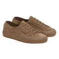 Brown-Amber Brown - Front - Superga Womens-Ladies Flesh Out Suede Trainers