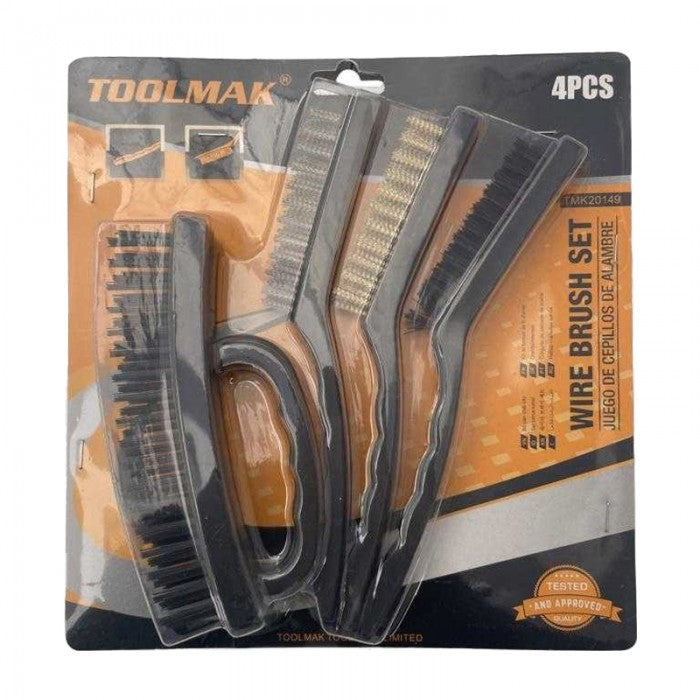 Front - Toolmak Wire Brush Set (Pack of 4)