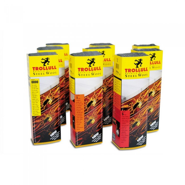 Front - Trollull Grade 0000 Steel Wool Rolls