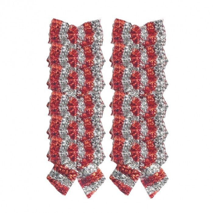 Front - Davies Products Tinsel Stripe Christmas Wire Bows