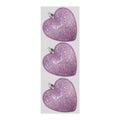 Front - Davies Products Glitter Hearts Bauble (Pack of 3)
