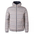 Front - Aquascutum Mens Active Checked Hooded Padded Jacket