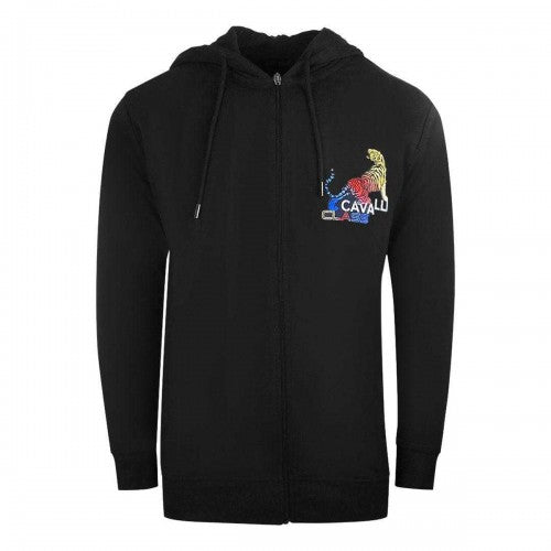 Front - Cavalli Class Mens Bold Tiger Full Zip Hoodie