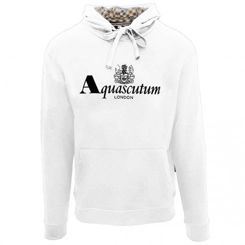 Front - Aquascutum Mens Waterfield Logo Hoodie