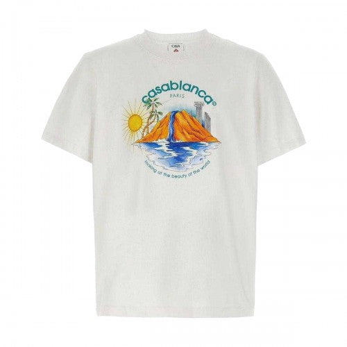 Front - Casablanca Mens Oasis Printed T-Shirt