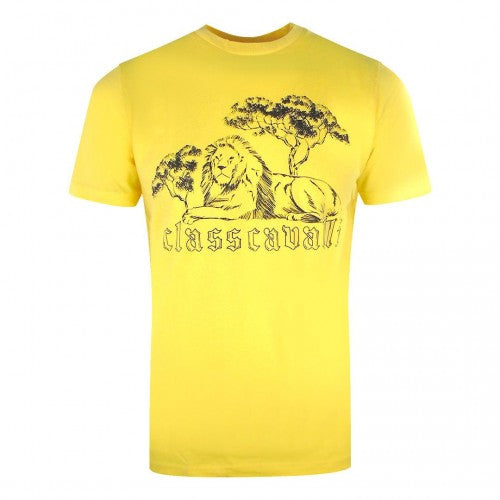 Front - Cavalli Class Mens Lion T-Shirt