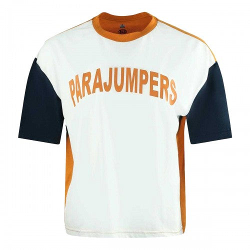 Front - Parajumpers Womens/Ladies Colour Block Logo Boxy T-Shirt
