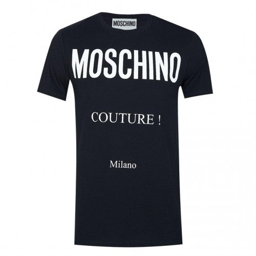 Front - Moschino Mens Couture Milano T-Shirt