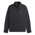 Front - Fred Perry Mens Anchor Herringbone Overshirt