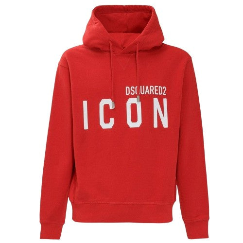 Front - DSquared2 Mens Icon Logo Cool Fit Hoodie