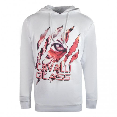 Front - Cavalli Class Mens Peeking Tiger Hoodie