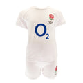 Front - England RFU Baby Home Kit T-Shirt & Shorts Set