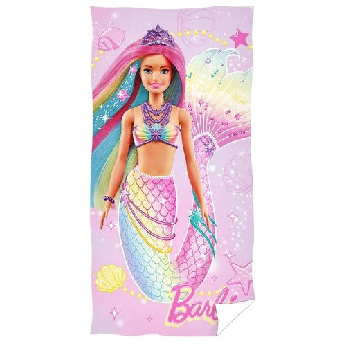 Front - Barbie Mermaid Beach Towel