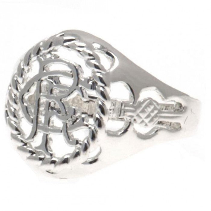 Front - Rangers FC Silver Plated Crest Ring