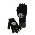 Front - Chelsea FC Childrens/Kids Knitted Gloves