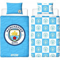 Front - Manchester City FC Crest Reversible Duvet Set