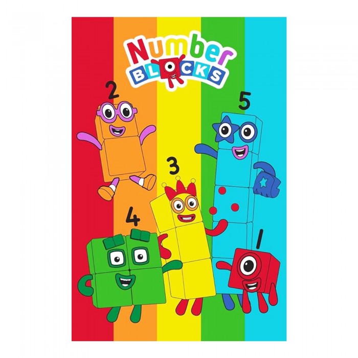 Front - Numberblocks Fleece Rainbow Blanket