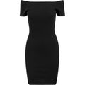Front - Urban Classics Womens/Ladies Ribbed Off Shoulder Dress