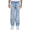 Front - Urban Classics Mens Heavyweight Ripped Straight Jeans