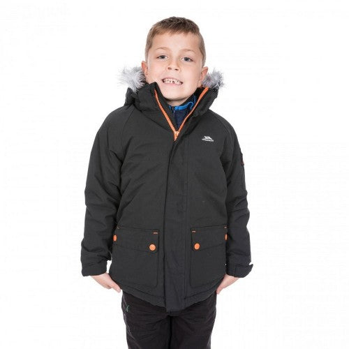Front - Trespass Childrens Boys Holsey Waterproof Parka Jacket