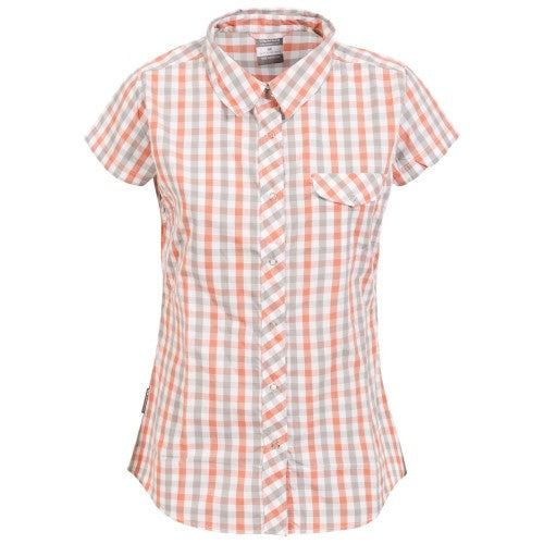 Front - Trespass Womens/Ladies Tilley Short Sleeve Casual Checked Shirt