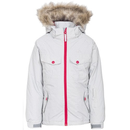 Front - Trespass Childrens Girls Denia Waterproof Ski Jacket
