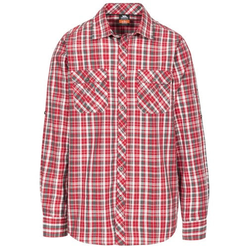 Front - Trespass Mens Collector Check Shirt