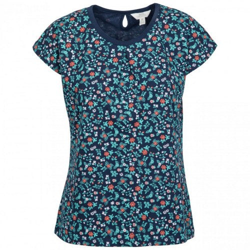 Front - Trespass Womens Charlene Floral Cap Sleeved T Shirt